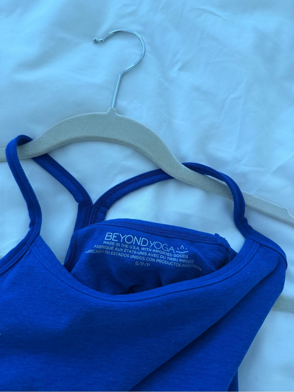 Beyond Yoga Spacedye Slim Racerback Cropped Tank in Electric Royal Heather NWOT - Picture 11 of 11